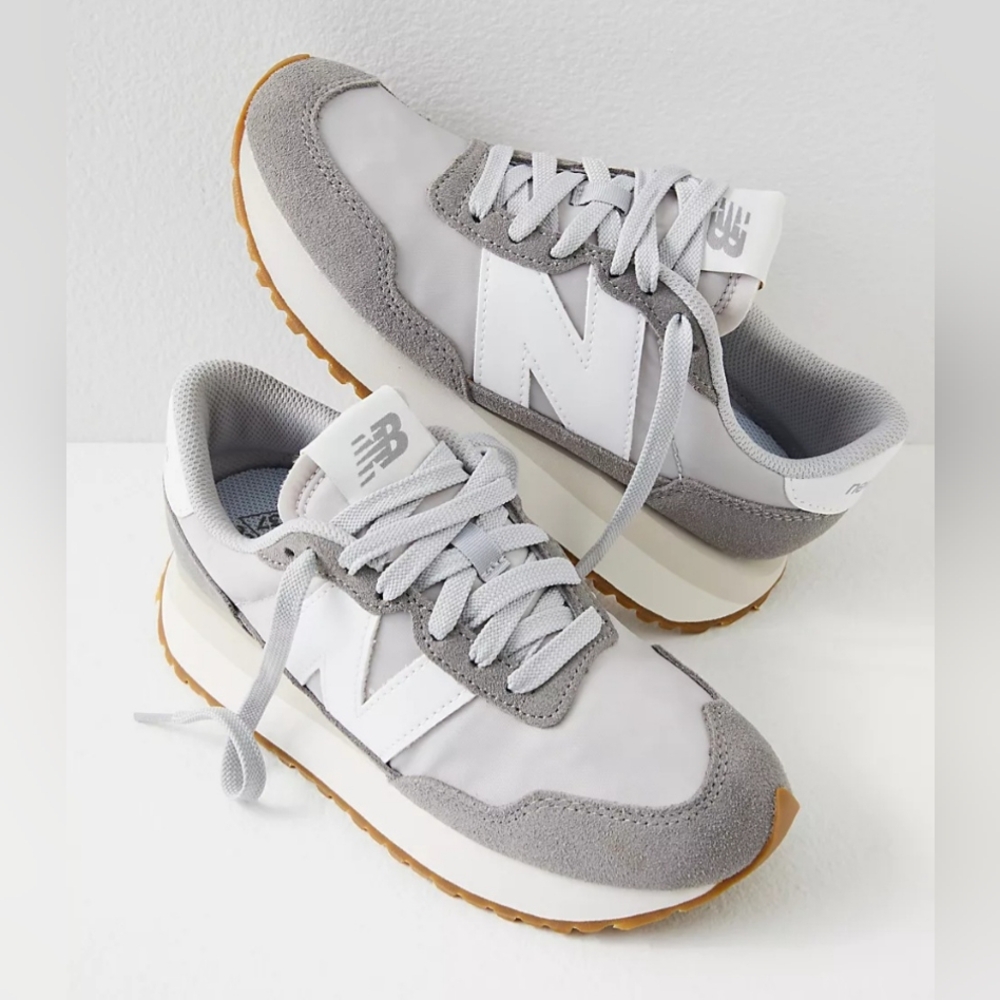 New Balance 237 Gray and White Sneakers